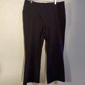 Westbound Petites Brown Pull-On Stretch Pants. Size 14P Short.